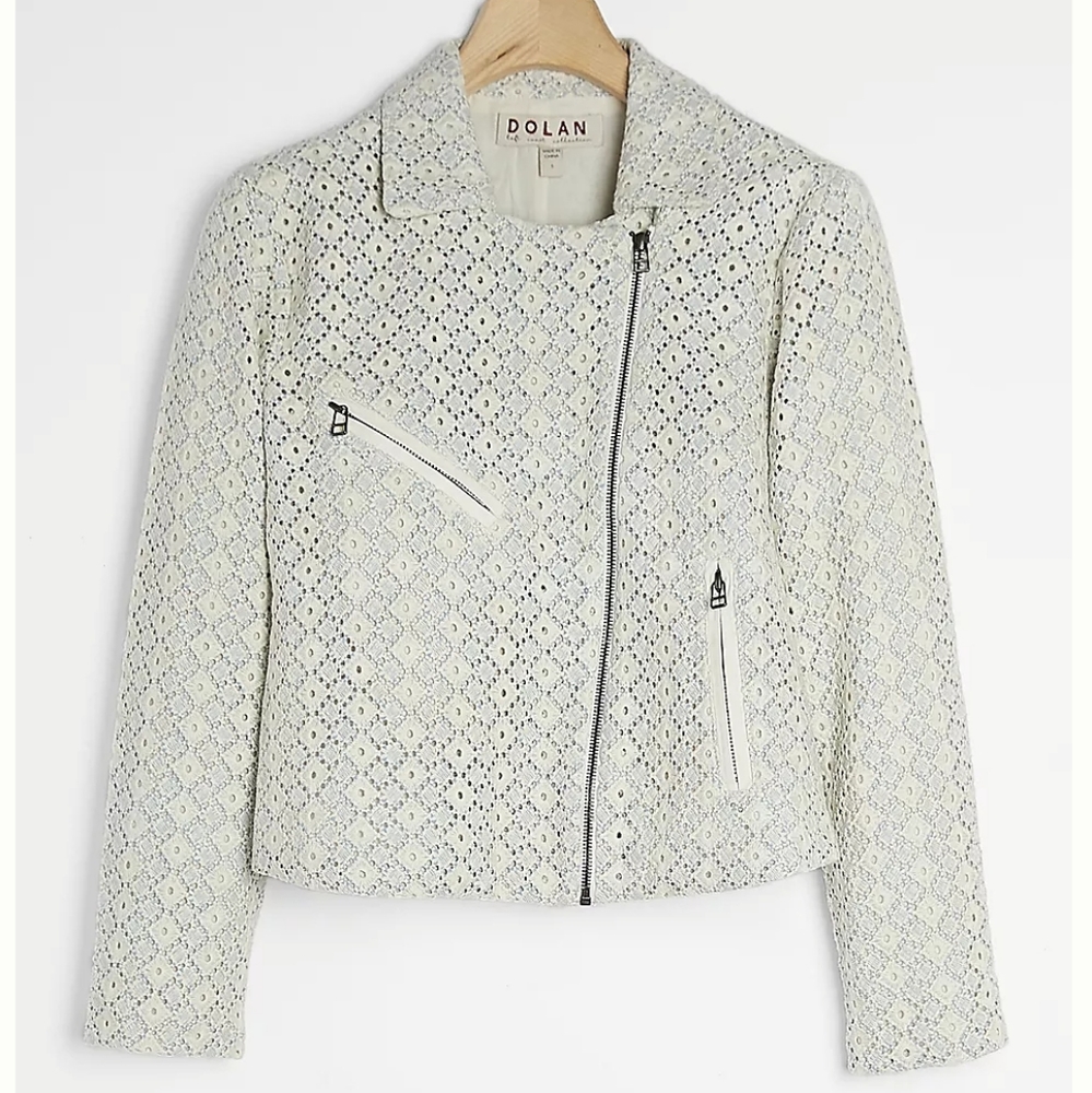 Anthropologie Cream Textured Jacket